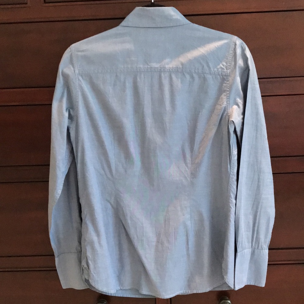 Tommy Hilfiger Long Sleeve Button Down Shirt with Ruffle Detail Size S - Picture 6 of 12